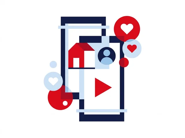 Social media nieruchomości, ramki relacji, ilustracja