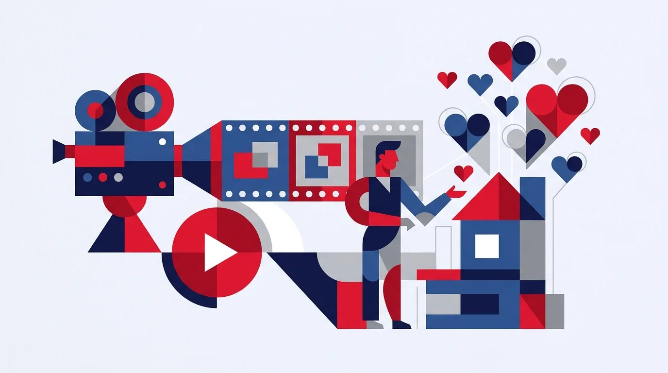 Nagrania wideo budujące markę agenta nieruchomości, ilustracja